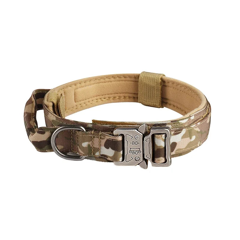Medium And Large Breed Tactical Dog Collar And Leash Set: Suitable For All Breeds, Adjustable And Durable.
