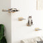 Wall Mounted Cat Climbing Shelves For Cat Corner Step With Guardrail Arch Platform Suit for Kitten Relax Non-slip & Widen Step