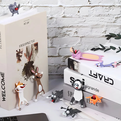 3D Animal Bookmark Original PVC Creative Text Create Cute Funny Cat Stationery