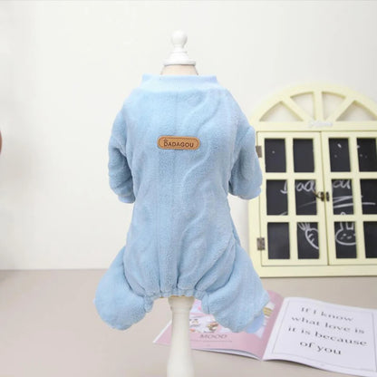 Luxury Fashion Thermal Fleece Dog Pajamas Onesie Winter Puppy Jumpsuit Poodle Chihuahua Yorkie Boy Dog Clothes for Small Dogs