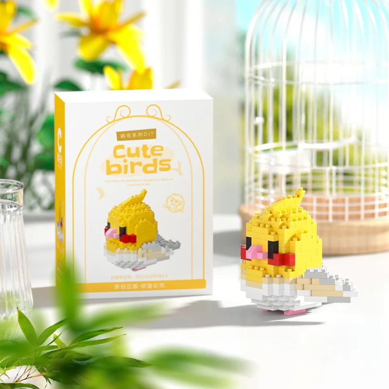 Building Blocks 3D Bird Cute Parrot Model Assemble Table Decor Children Toys for Kids Gifts Micro DIY Bricks Educational Toys