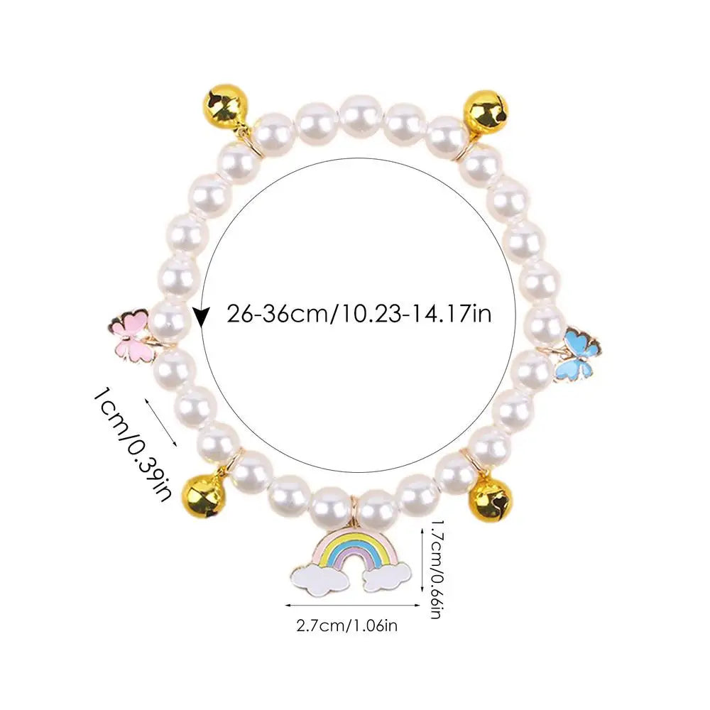 Pearl Dog Collar Pearl Collar For Dogs Pearl Cat Collar Dog Jewelry For Small Dogs Puppy Necklace Adjustable Elegant For Small