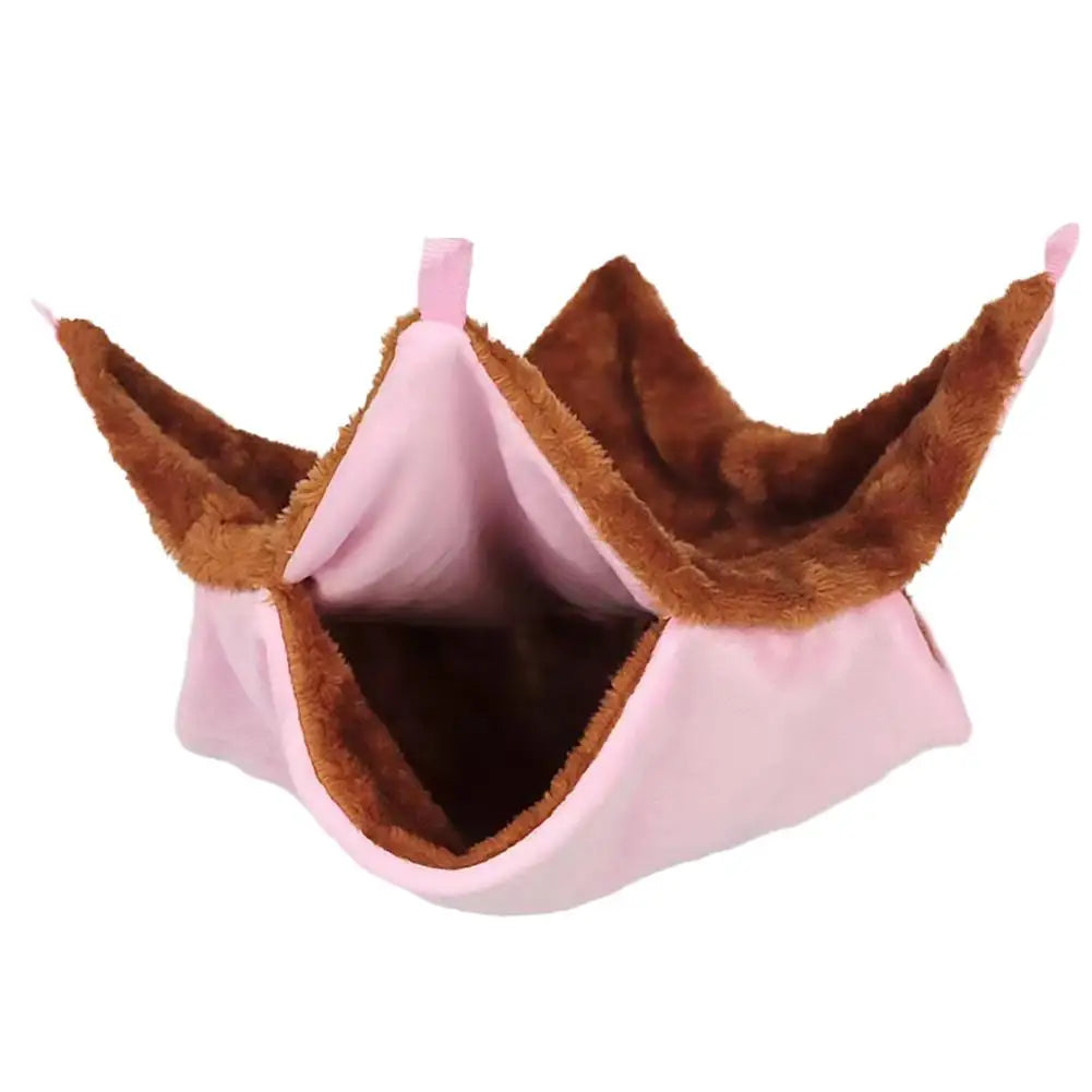 Sugar Hammock Double-layer Design Winter Warm Small Pet Hanging Sleeping Bag Honeybird Comfort Cotton Hand-woven Resting