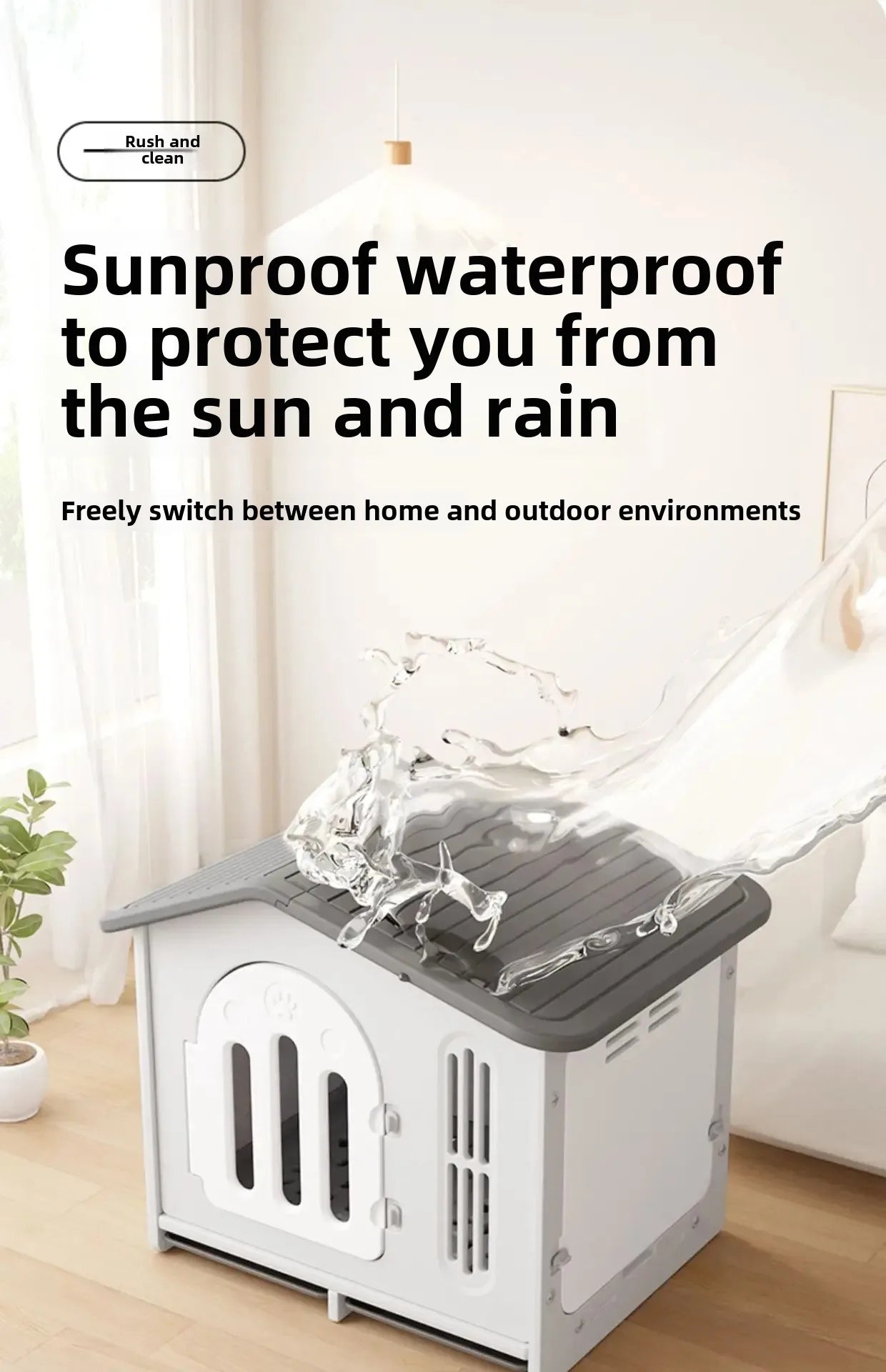 Outdoor All-season Universal Winter Warm Removable Dog House  Kennel Dog Cage