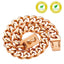 Strong Heavy Duty 19MM Wide Light Metal Strong Metal Cuban Link Dog Collar,Gold Dog Chain Collar for Small Medium Dogs