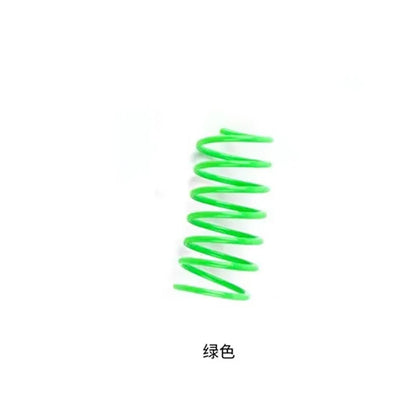 Pet cat toy spring jumping colored plastic cat spring rolling toy pet supplies