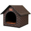 Kennel Winter Warm Waterproof Removable Washable Closed House Kennel Villa Small Dog Corgi Law 11 Pet Nest