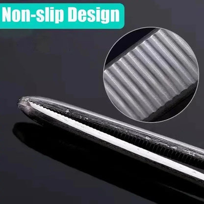 18.9in Stainless Steel Tweezers Fish Tank Aquatic Plants Aqaurium Tool Water Plant Curved Pliers Birds Reptile Feeding Tongs