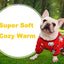 Warm Pet Clothing for Winter Soft Coral Fleece Dog Hoodies Cute Printed Puppy Small Dog Sweater French Bulldog Coat Cats Clothes