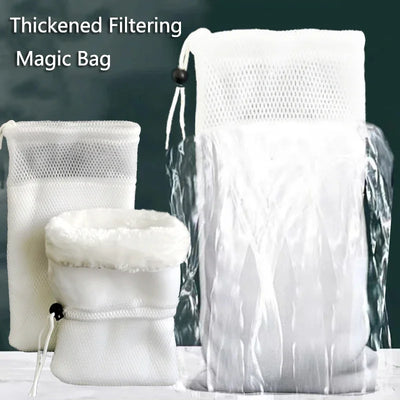 Thickening Encryption Aquarium Filter Reuse Wash Filter Magical Blanket Bag Pad Biochemical Biological Filtration Clean for Fish