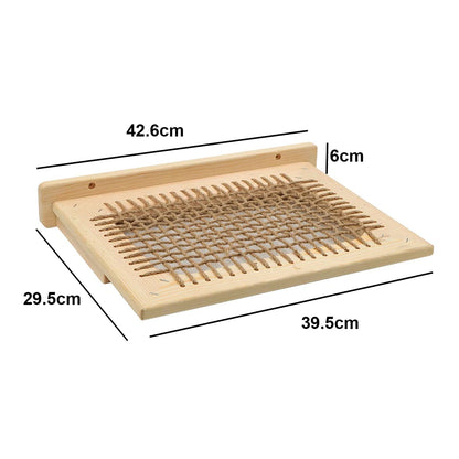 Cat Climbing Shelf Wall Mounted Cat Tree Four Step Stair Indoor Wood Scratching Post for Cat Wall Climbing Furniture Cat Hammock