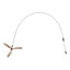 Uxcell Handheld Cat Teaser with Bell Fluffy Plume Teasing Sticks Flexible Fishing Rod Toy Indoor Scratching Pet Supplies
