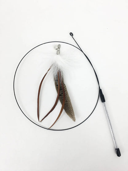 Wire Feather Cat Tickling Stick Pet Products for Cats Pet Cat Toys Interactive Cat Stick Toy Kitten Playing Pet Accessories