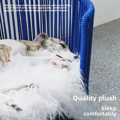 Zeze rope kennels universal in all seasons removable and washable cat litter dog bed small dog cute pet winter warm cat litter