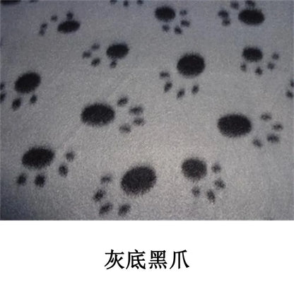 Pet Blanket Super Soft Dog Blanket with Cute Paw Print Warm Puppy Blanket Mat Bed Cover for Large Dogs Kitten Cat Small Animals
