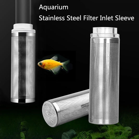 Stainless Aquarium Steel Filter Inlet Sleeve Mesh Shrimp Nets Special Shrimp Cylinder Filter Inflow Inlet Protect Accessories