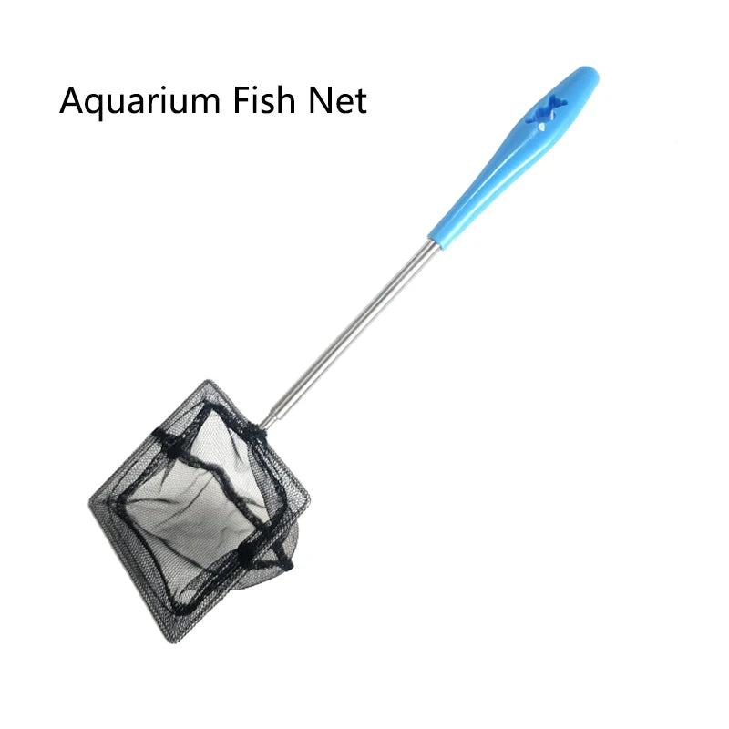 Stainless Steel Aquarium Long Handle Square Net Aquarium AccessoriesFish Tank Fishing Net Landing Net for Fish Durable Products