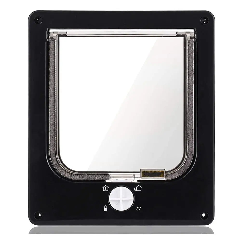 Cat Door with Flap Pet Door, Easy Set-Up, 4 Ways Locking, Weatherproof Safe Cat Doors, Pet Supplies, Window Cabinets