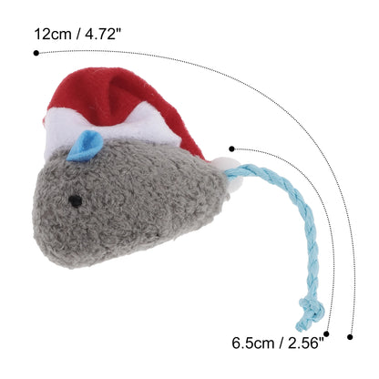 UXCELL 1 Pc Portable Cat Play Mouse Chew Toy Cat Dolls for Outdoor Plaything Christmas Gift Toys Plaything for Kitten Puppy