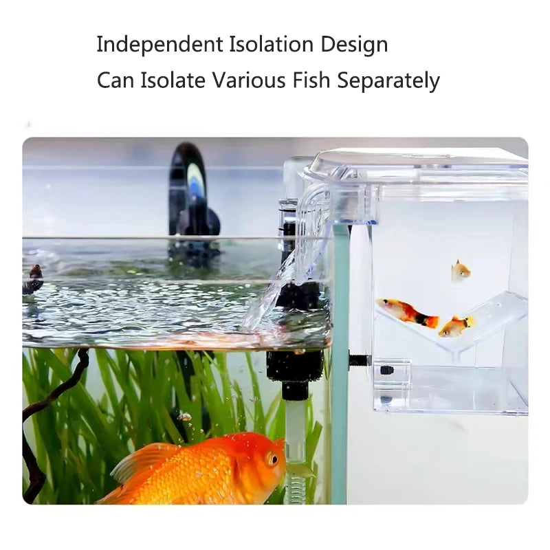 ﻿ High Transparent External  Aquarium fish breeding box juvenile fish tank isolation Betta fry spawning apparatus Tropical fish