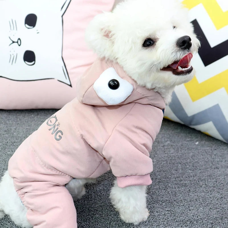 Cute Chihuahua Dog Jumpsuit Winter Warm Pet Costume Clothes for Small Dogs Pinscher Maltese Overalls Pajamas disfraz de perro