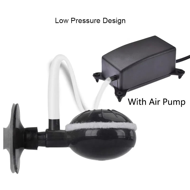 1/2Pcs Plastic Aquarium Air Stone Pond Fish Tank Pump Aerator Aeration Hydroponic Oxygen Air stone Accessories with Suction Cups