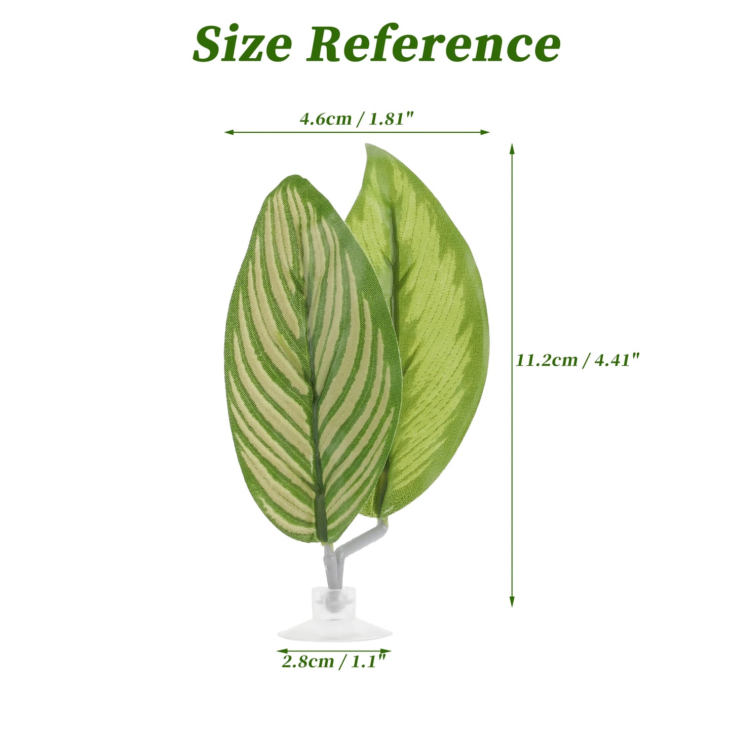 UXCELL Artificial Betta Fish Bed Simulation Betta Leaf Bed Betta Hammock Pad with Suction Cup Aquarium Decor Fish Supplies
