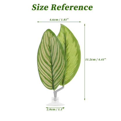 UXCELL Artificial Betta Fish Bed Simulation Betta Leaf Bed Betta Hammock Pad with Suction Cup Aquarium Decor Fish Supplies