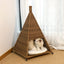 Cat litter tent creative rattan summer kennel cool breathable pet litter four seasons cat litter Internet celebrity cat villa