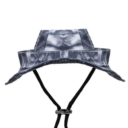 Dog And Cat Sun Hat Anti-strangle Hat Anti-fall Exposed Ears Adjustable Rope Buckle Bucket Hat Pet Supplies Colorful Large Size