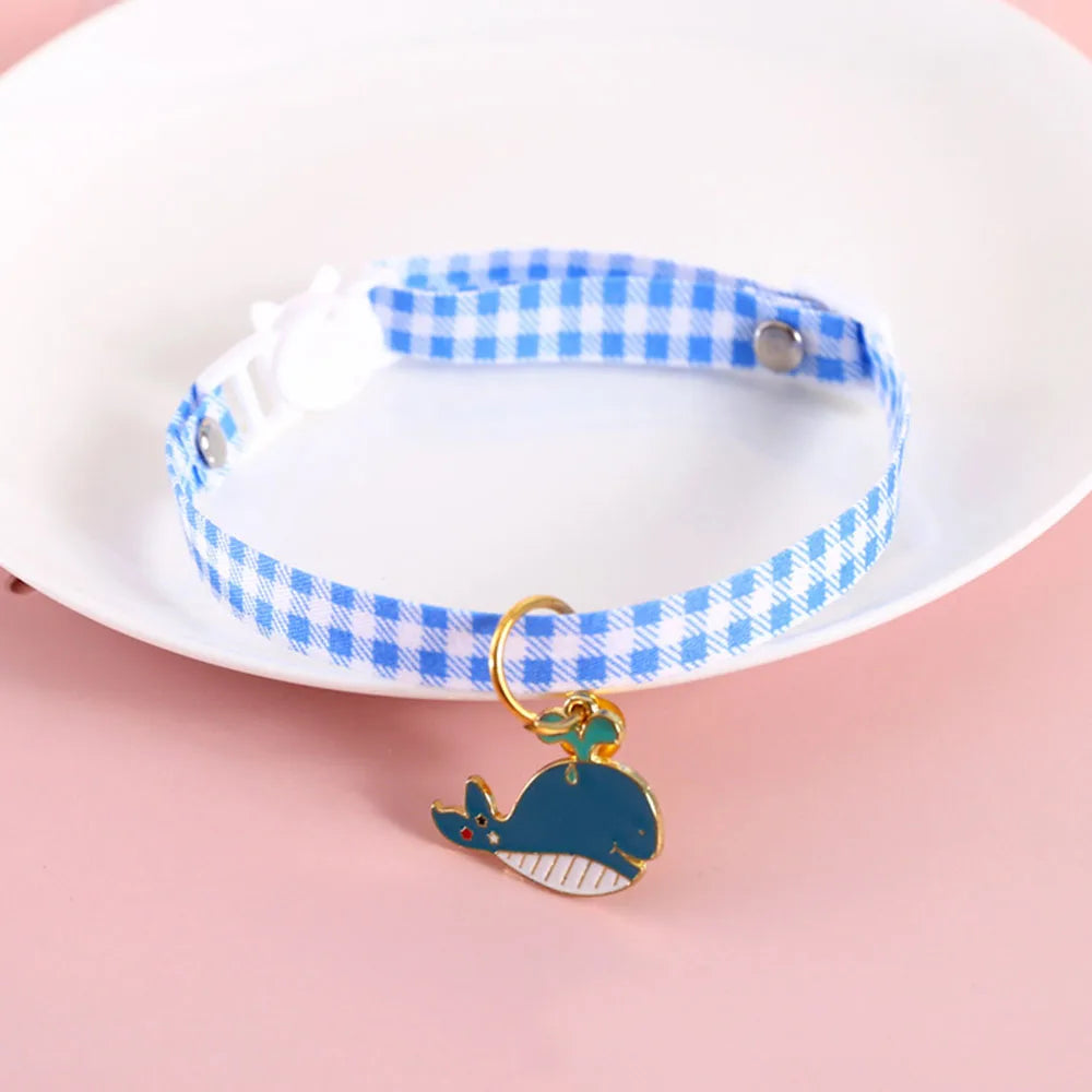 Pet Supplies Accessories for Cats Adjustable Cat Necklace for Kitten Puppy Small Dog Cat Breakaway Bell Collar with Cute Pendant