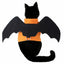 Fancy Cat Clothing Dark Elf Vampire Bat Halloween Black Dress With Bells Cosplay Lifelike Wings High Quality Christmas Costume