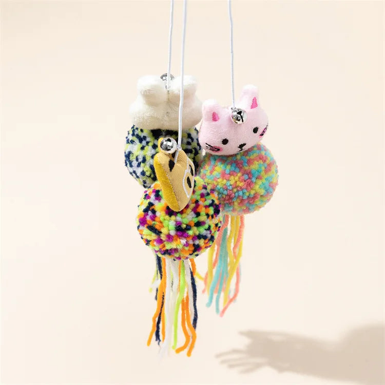 Cat Toy Cat Teaser Sticks Pussy Cat Stick Hair Ball Cat Bite Interactive Toy Replacement Head Pet Supplies