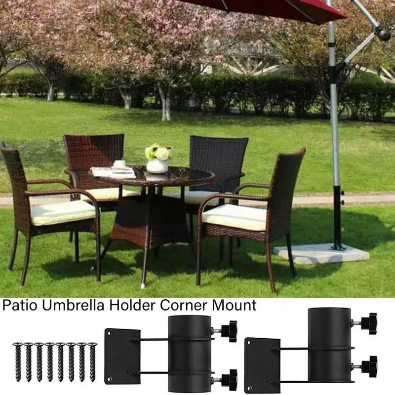 Heavy Duty Patio Umbrella Holder, Outdoor Deck, Mount, Stainless Steel, Clamp, Umbrella Bracket Outdoor Tools