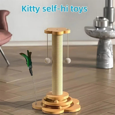 Pet cat toy High-density board Cat Turntable Fun cat baseball durable sisal scraper cat supplies Cat scratching post