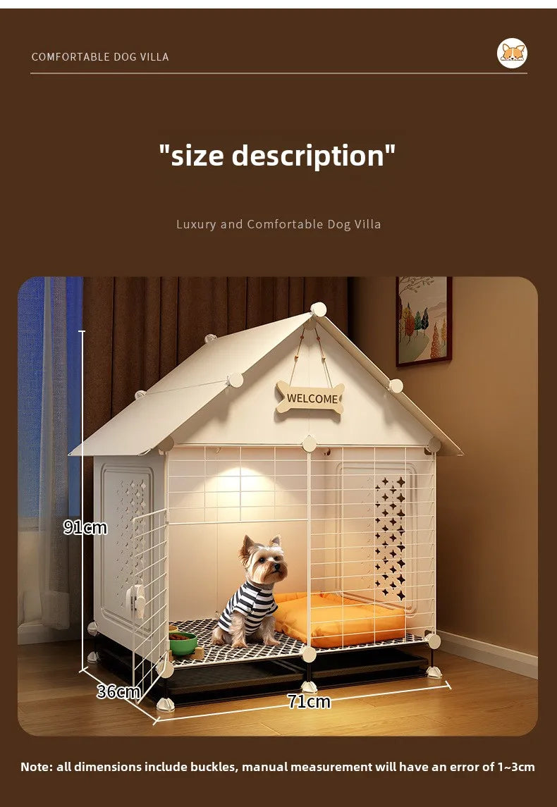 Dog cage Small dog kennel One room, one living room, one bathroom Dog villa Indoor household with toilet Bichon Teddy only