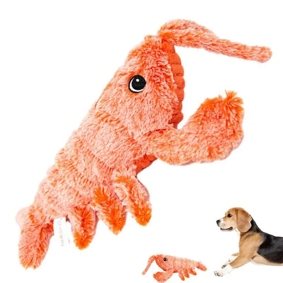 Dog Plush Chew Toy USB-Charged Pet ChewingToy Floppy Lobster Dog Toy Washable Cute Cat Toys For Puppy Dog Cats For Home Outdoor