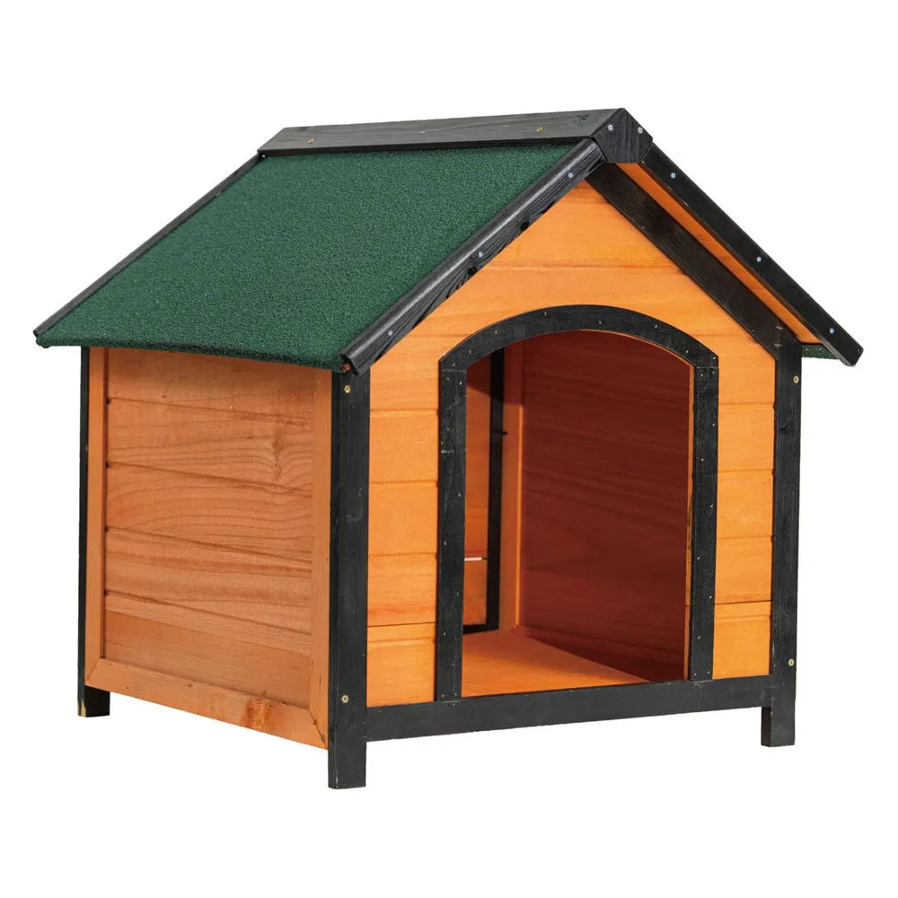 Solid wood dog house outdoor rainproof waterproof outdoor pet kennel winter warm dog house wooden dog cage
