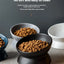 Ceramic bowl, cat bowl, dog bowl, pet bowl, slanted mouth, high foot protection, cervical spine, dog, cat, food bowl, pet suppli