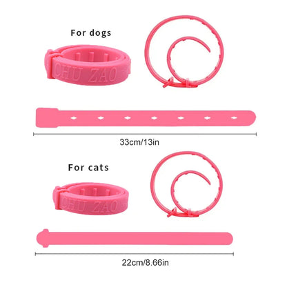 Pet Dog Cat Collar Anti Flea Mite Lice Insecticide Mosquito Outdoor Adjustable Pet Collar Cat Accessories Long-term Protection