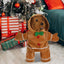 Gingerbread Man Dog Costume Soft Puppy Costume Hoodie Christmas Puppy Gingerbread Transformation Clothes For Cats Dogs