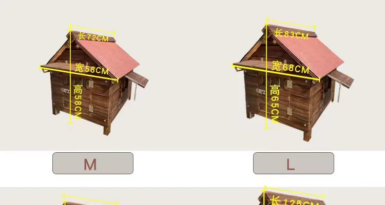 Rural Kennel Outdoor Kennel Rainproof Waterproof Rural Outdoor Kennel Courtyard Pet Small House Villa Four Seasons Pass