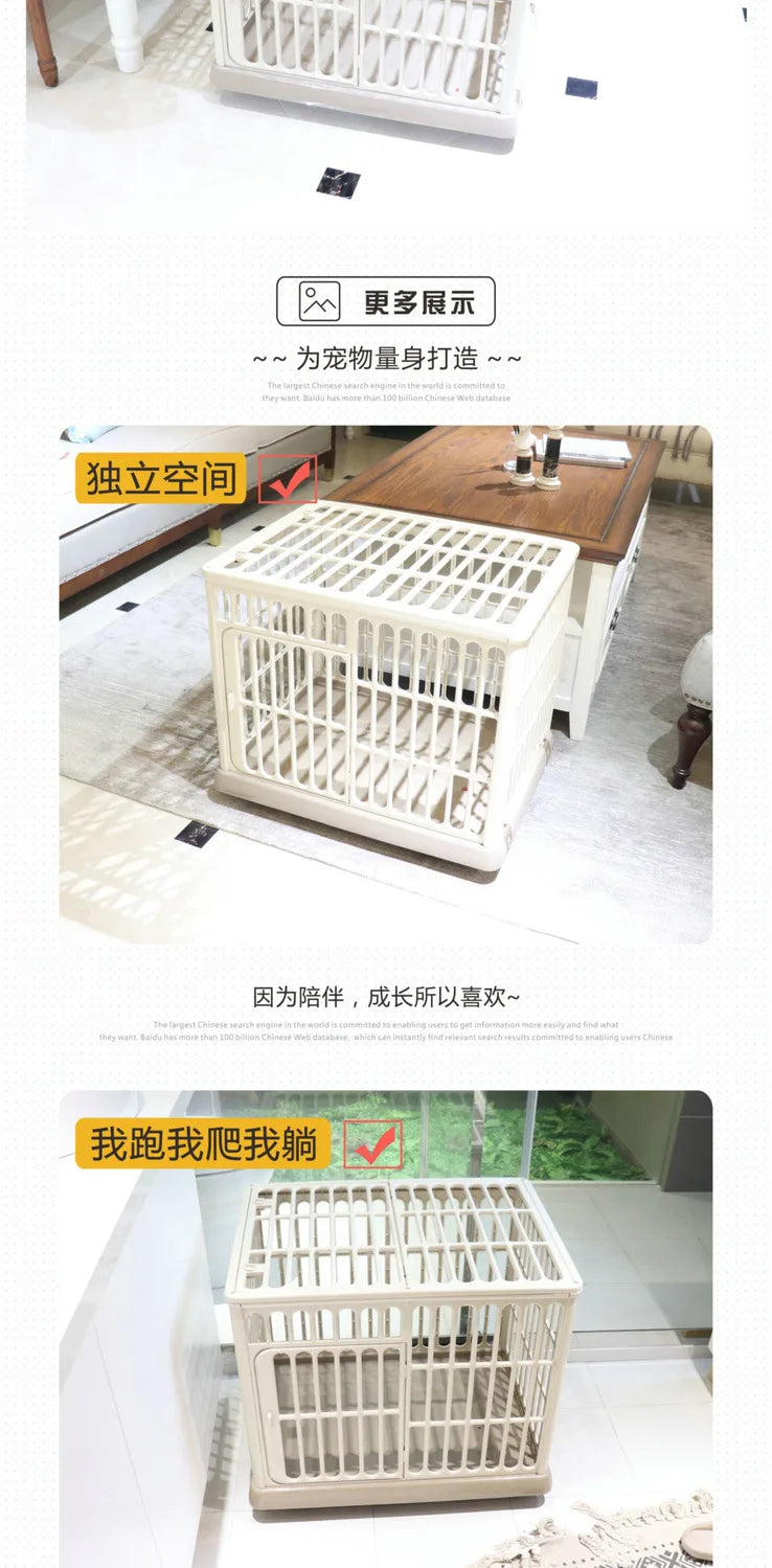 Dog cage Small  Pet cage Household Indoor Medium sized  villa Resin cage