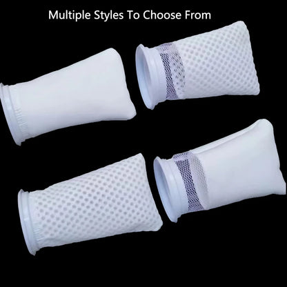 Anti Overflow Aquarium Filter Bag with Frame Washable Reusable Mesh Foam Carpet Sock Bag for Fish Marine Filtration System Hot