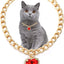 Luxury Dog Cat Necklace Jewelry with Heart Diamond Pendant Design Gold Chain Collar Pet Wedding Birthday Costume Accessories