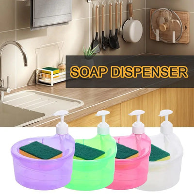 Kitchen Integrated Dishwashing Liquid Dish Towel Storage Press Box Soap Box Dishwashing Pot Soap Dispenser Storage Neat