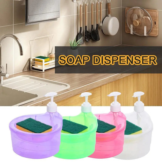 Kitchen Integrated Dishwashing Liquid Dish Towel Storage Press Box Soap Box Dishwashing Pot Soap Dispenser Storage Neat