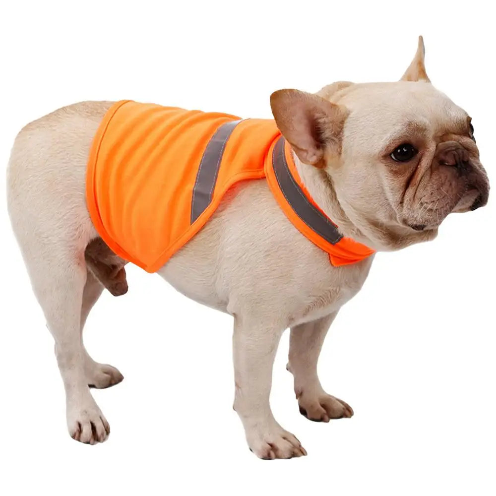 Dog Safety Vest Reflective Dog Vest Night Safety Fluorescent Dogs Clothes Safety Vest Outdoor Training Running Vest Pet Supplies