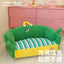 Zeze green lush pet bed cat litter all seasons removable dog litter teddy bear small dog warm sofa