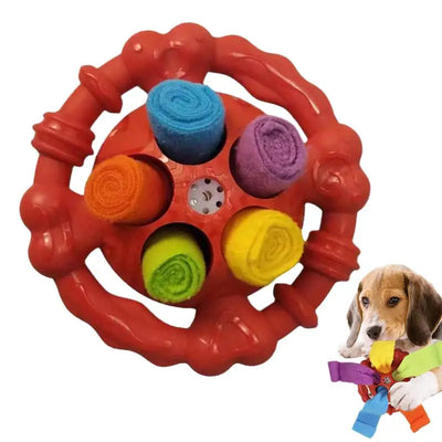 Dog Snuffle Ball Natural foraging Interactive Pet Snuffle Ball Pet Slow Feeder Chew Toys With Bite Resistant Rope Puzzle Dog